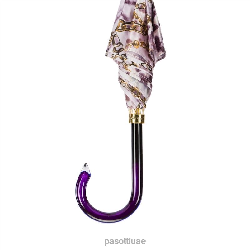 مظلة | 20 58002-7 g15 - مظلة أرجوانية اللون مع طباعة سلاسل PASOTTI Z446V414